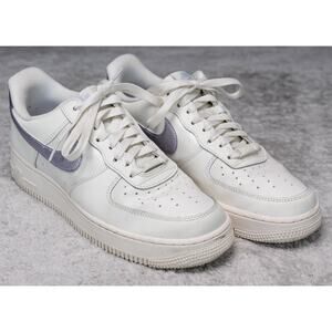 Nike Air Force 1 '07 Sail Oxygen Purple Sneakers Womens Size 10 DV7470-100